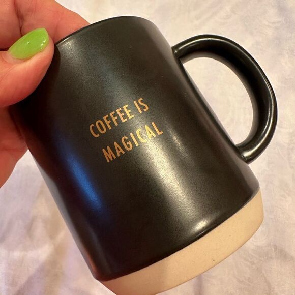 Coffee Mug Stoneware Threshold Heavy Black - Picture 1 of 6